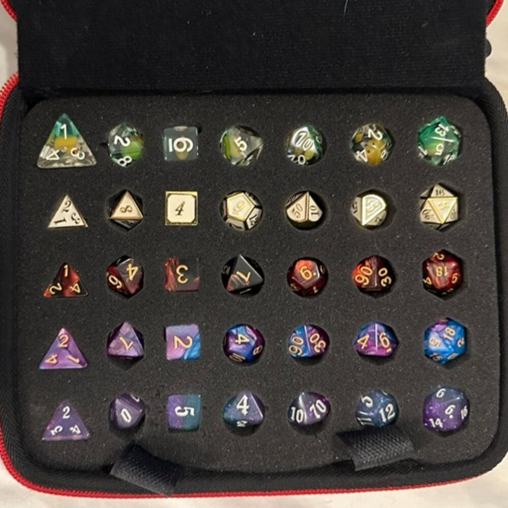 Epic Hoard! 10 Sets D&D Polyhedral Dice + Case | New/NNU RPG Game, Great Value!